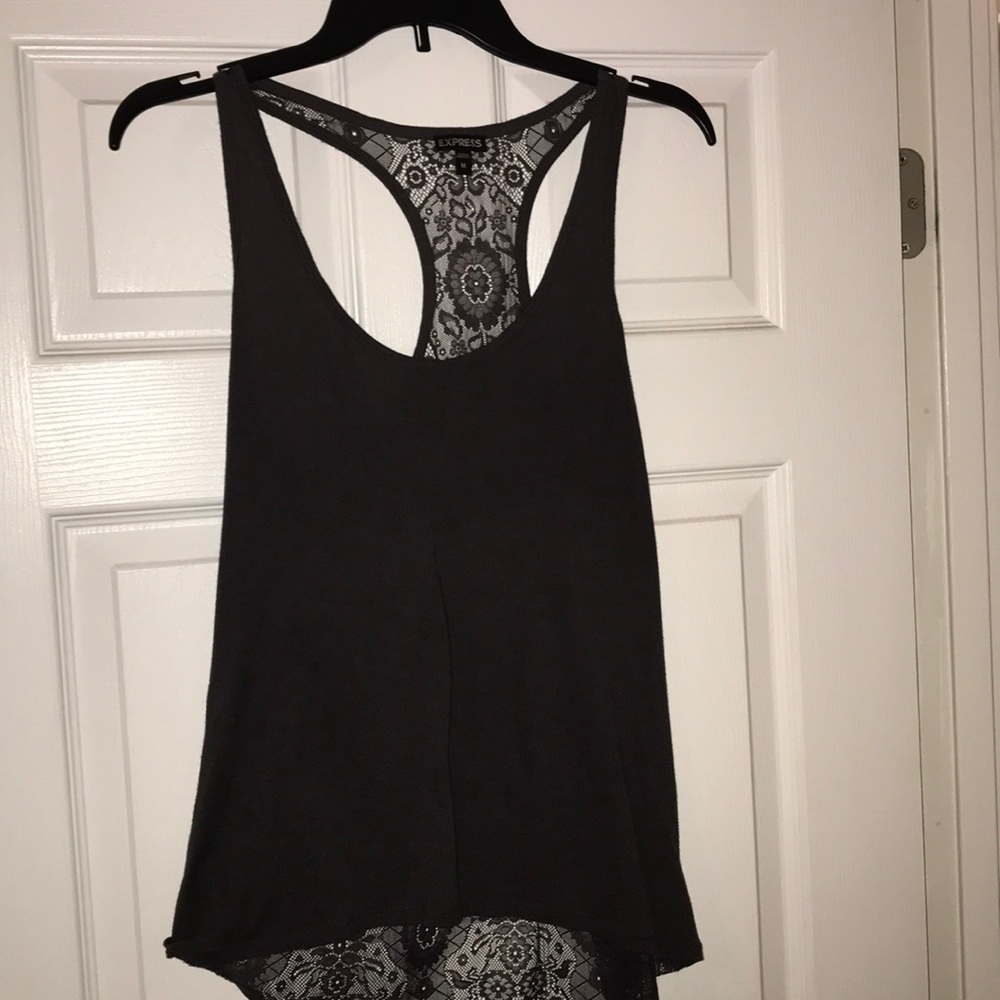 lace back tank top